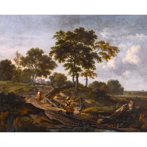 A Landscape with Peasants Conversing on a Countryside Path